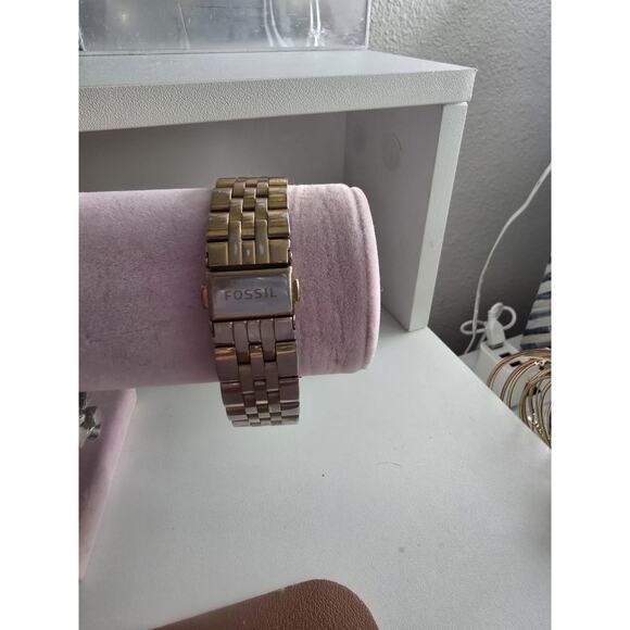 Fossil Q Hybrid Virginia Rose Gold-Tone Stainless Steel Smartwatch FTW1106 - Picture 7 of 11